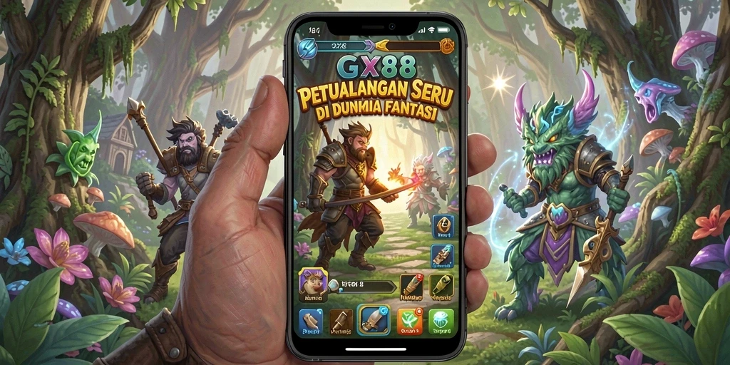 Screenshot utama GX88 menampilkan gameplay seru dan pemandangan fantastis.