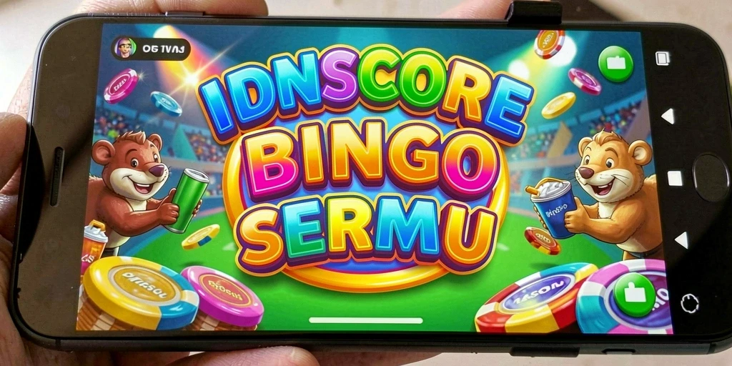 Screenshot permainan <strong>IDNSCORE</strong> menampilkan suasana Bingo yang menyenangkan.