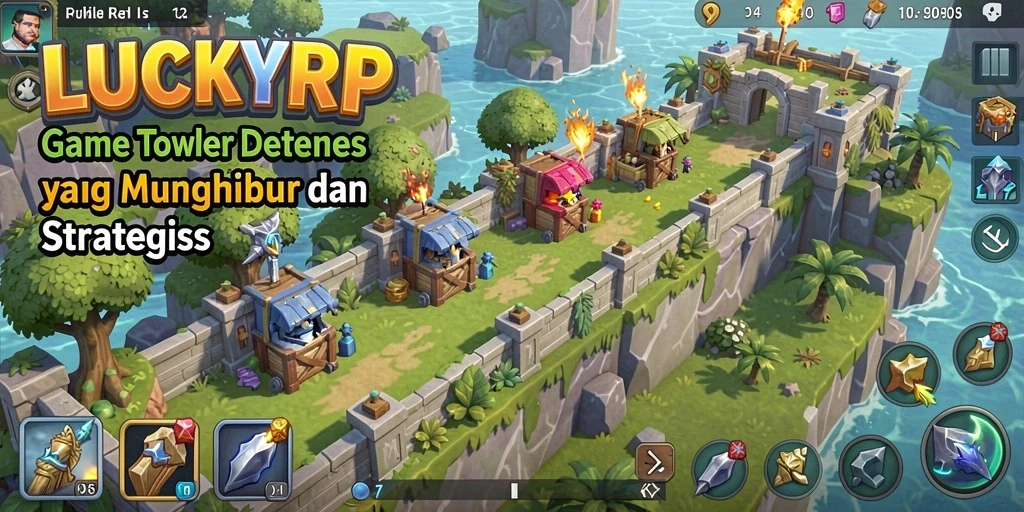 Gameplay seru Tower Defense di LUCKYRP.