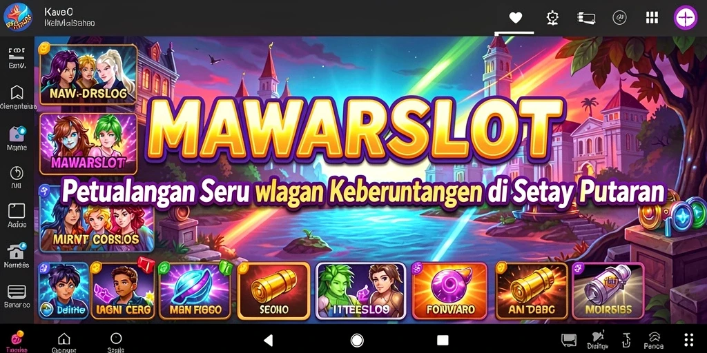Tangkapan layar utama game MAWARSLOT menunjukkan pengalaman petualangan yang mendebarkan.
