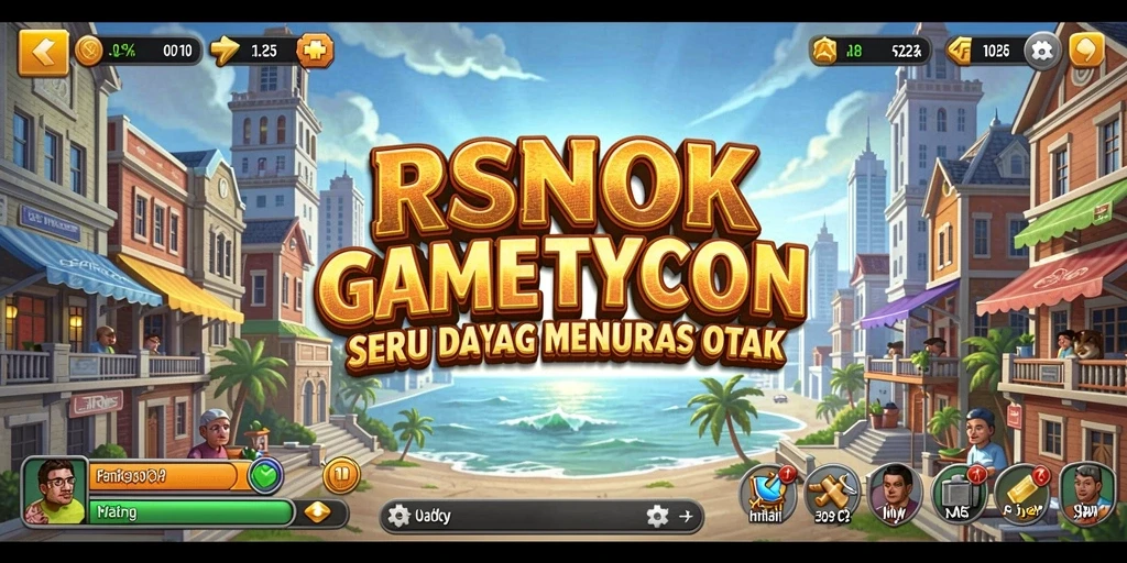 Gameplay RSNOK menampilkan strategi dan manajemen bisnis yang menarik.