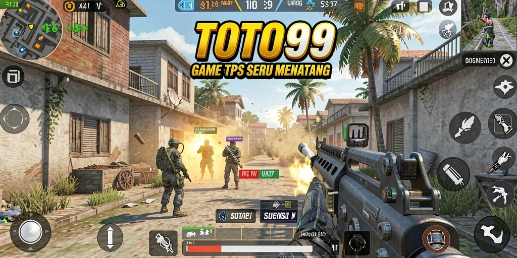 Tangkapan layar gameplay TPS dari TOTO99 yang menunjukkan pertempuran seru.